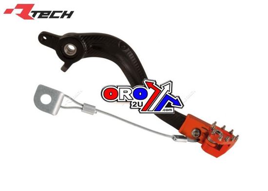 Picture of BRAKE PEDAL FOLDING BK/ORANGE KTM125-530 R-LEVFRKTM0001