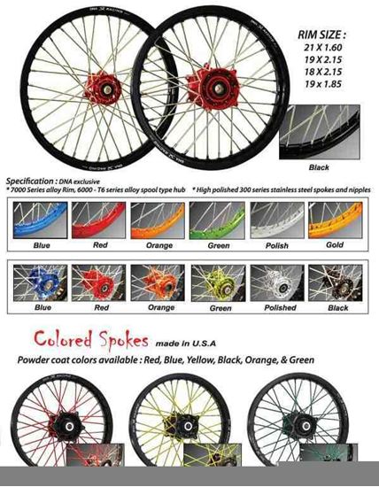 Picture of 18x2.15 WHEEL HON BK/GD DNA BK RIM/GD HUB