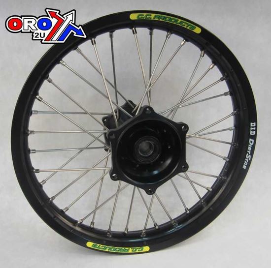 Picture of 18x2.15 WHEEL GAS GAS BK/BK CC RIM BK DID, HUB BLACK REAR 4 BEARING SUPER STRONG HUB