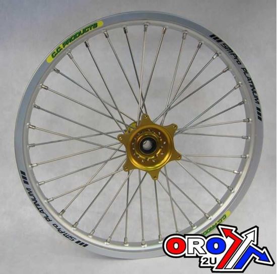 Picture of 18x2.15 WHEEL KTM SR/GD CC RIM SR SM PRO, HUB GOLD REAR 4 BEARING SUPER STRONG HUB