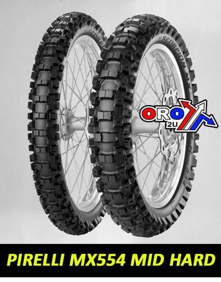 Picture of 21-80/100 MX554 MID HARD PIRELLI TYRE 2149000 SCORPION