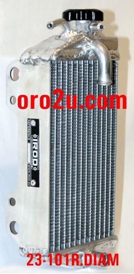 Picture of RADIATOR CRF450R 02-04 RIGHT IROD 008022 HONDA 19010-MEB-631, 19010-MEB-771