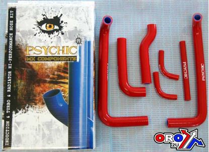 Picture of HOSE KIT/7 GAS GAS 2 STOKE RED PSYCHIC MX-10044RD SILICONE RADIATOR HOSE 125/200/250/300
