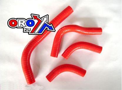 Picture of HOSE KIT/4 04-09 CRF250 HONDA SILICONE RADIATOR RED