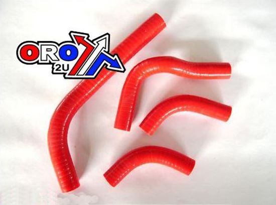 Picture of HOSE KIT/4 04-09 CRF250 HONDA SILICONE RADIATOR RED