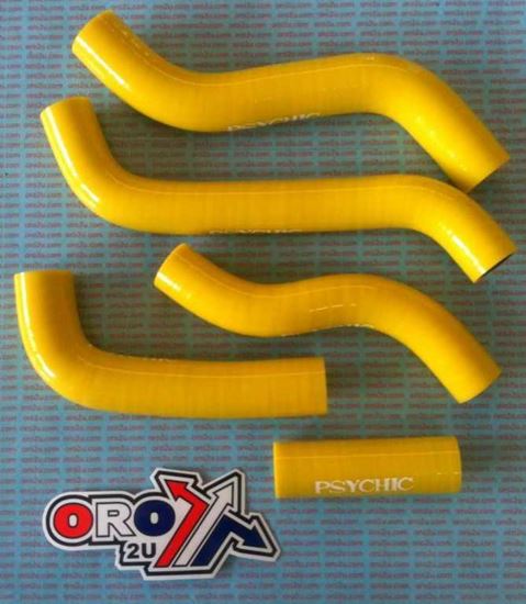 Picture of HOSE KIT/5 07-09 RMZ250 SILICONE RADIATOR SUZUKI PSYCHIC MX-10033 YELLOW