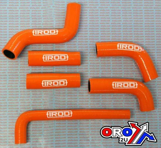 Picture of HOSE SET/6 EXC450-525 ORANGE SILICONE RADIATOR 04-07 KTM