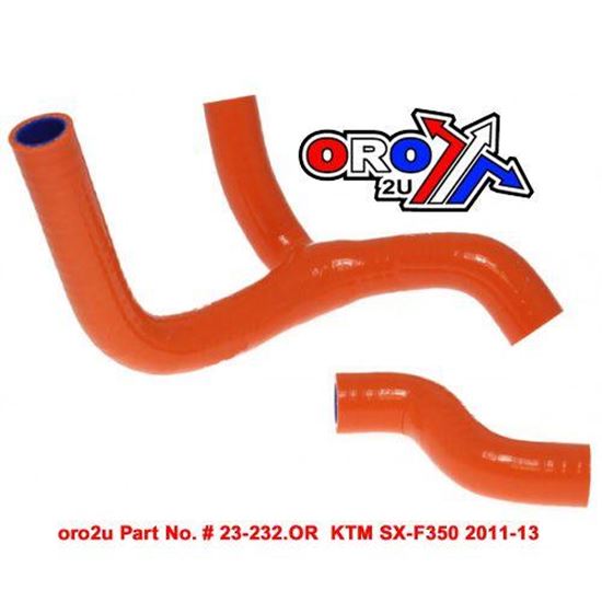 Picture of HOSE KIT/2 SXF 350 11-14 KTM SILICONE RADIATOR ORANGE