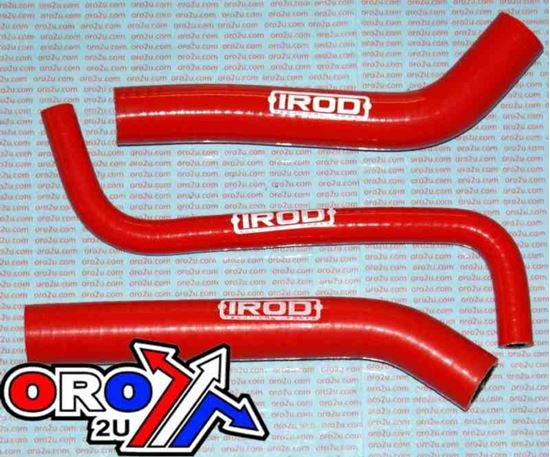 Picture of HOSE KIT HONDA TRX450 06-09 SILICONE RADIATOR RED ATV