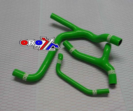 Picture of HOSE KIT KFX450 08-13 KAWASAKI SILICONE RADIATOR GREEN ATV