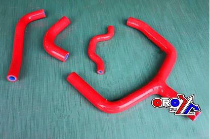 Picture of HOSE 09-14 KXF250 RED Y KIT/4 SILICONE RADIATOR COOLING