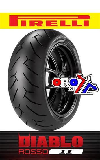 Picture of 140/70 Z17 66H TL ROSSO II 706 PIRELLI 2055400 REAR TYRE