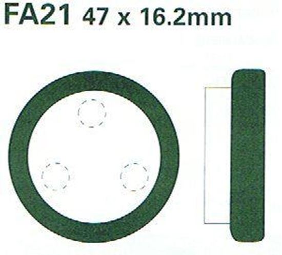 Picture of BRAKE PADS DISC SEMI-METAL EBC FA021 / FA21 YFM ATV