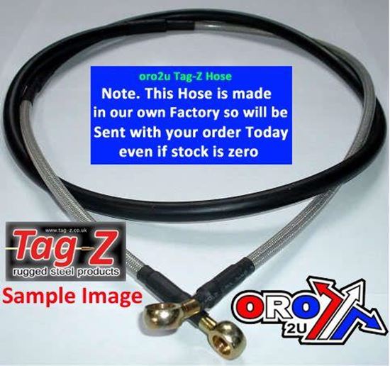 Picture of HOSE REAR BRAKE SILVER / BLK TRX450R 2004-2009 HONDA