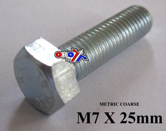 Picture of M7X25mm HEX BOLT BZP EACH