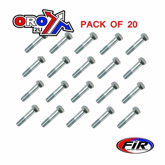 Picture of M8x10 HEX BZP 8.8 BOLTS PK/20