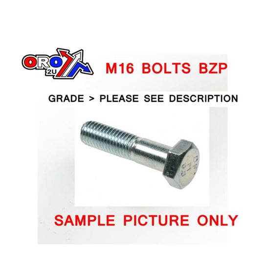 Picture of M16X130 BOLT HEX BZP EACH