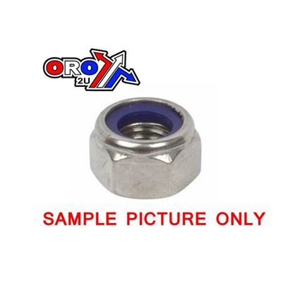 Picture of M10x1.00mm NYLON LOCK NUT BZP SPECIAL PITCH SLIM/THIN 10x17