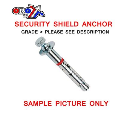 Picture of M8X80 SECURITY SHIELD ANCHOR BOLT BZP EACH