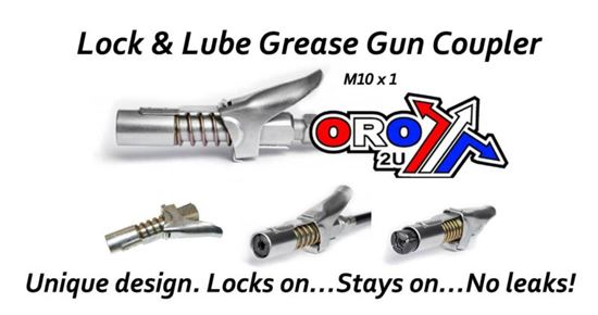 Picture of GREASE GUN NIPPLE COUPLER PRO LOCK M10 x 1