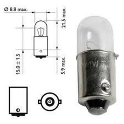 Picture of BULB 6V 3W 2-PIN BA9S