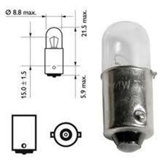 Picture of BULB 6V 3W 2-PIN BA9S