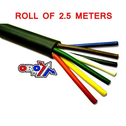 Picture of 7 CORE CABLE 0.5mm CORE 5 AMP 2.5 METERS