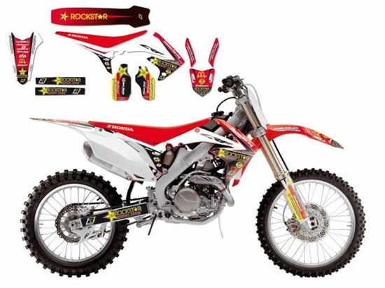 Picture of 09-12 CRF25/450 HONDA TEAM ROCKSTAR BLACKBIRD FULL TEAM KIT 8142R8