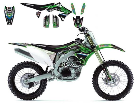 Picture of 09-11 KXF450 ICEONE RACING KAWASAKI BLACKBIRD FULL TEAM KIT 8419R2