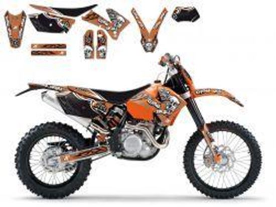 Picture of 05-07 KTM TRIBAL SKULL 2 BLACKBIRD FULL TEAM KIT 8501B