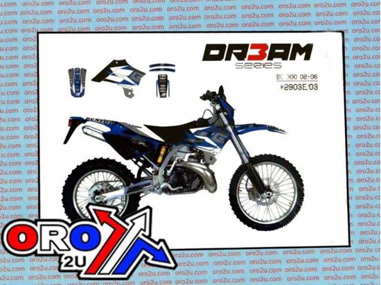 Picture of 02-06 GASGAS DREAM-3 BLUE BLACKBIRD DECAL KIT 2903E/03