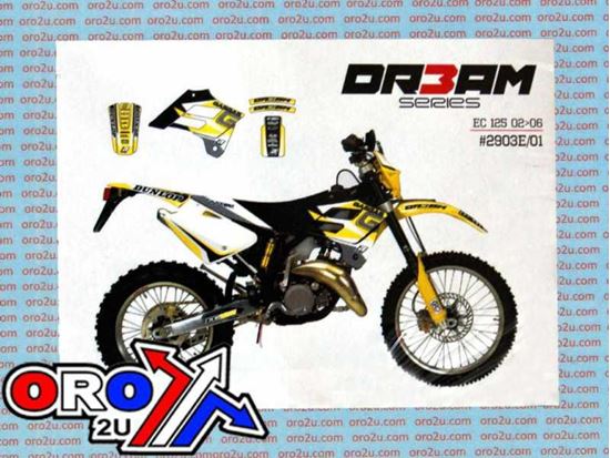 Picture of 02-06 GASGAS DREAM-3 YELLOW BLACKBIRD DECAL KIT 2903E/01