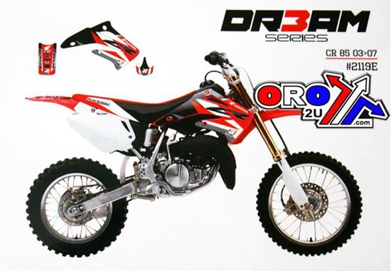 Picture of 03-07 CR85 DREAM 3 GRAPHIC BLACKBIRD DECAL KIT 2119E