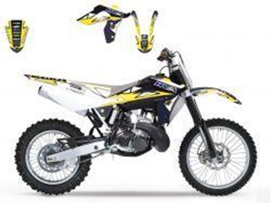 Picture of 06-12 HU 2STK DREAM 2 YELLOW BLACKBIRD DECAL KIT 2609A/02 HUSQVARNA CR / WR