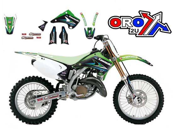 Picture of 03-08 KX125 250 KAWASAK RACE TEAM BLACKBIRD DECAL KIT 2408R3