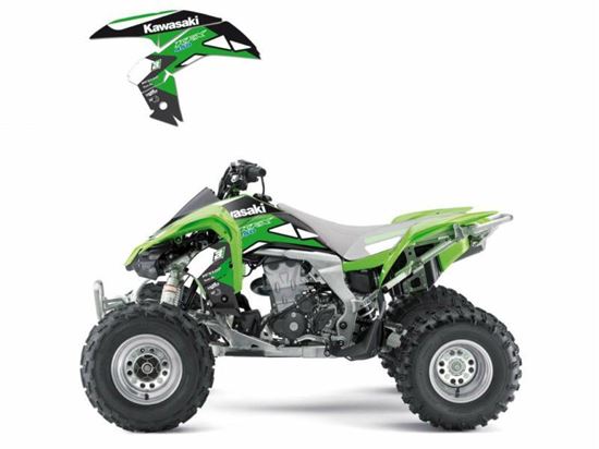 Picture of 08-16 KFX450 DREAM-2 ATV BLACKBIRD DECAL SET 2Q14A