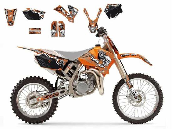 Picture of 04-05 SX85 KTM TRIBAL SKULL 2 BLACKBIRD DECAL KIT 2522B