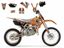 Picture of 04-05 SX85 KTM TRIBAL SKULL 2 BLACKBIRD DECAL KIT 2522B