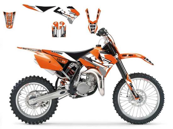 Picture of 06-12 SX85 KTM DREAM 3 BLACKBIRD DECAL KIT 2529E