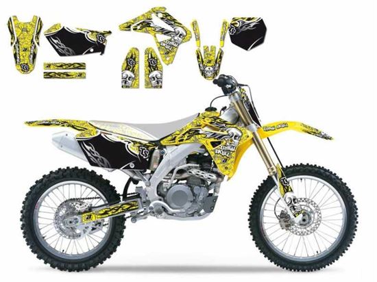 Picture of 05-07 RMZ450 TRIBAL SKULL 2 BLACKBIRD DECAL KIT 2315B