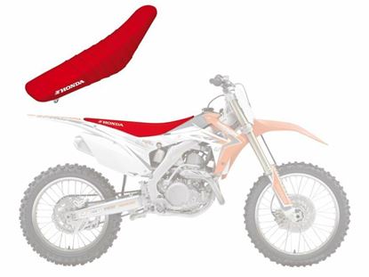 Picture of CRF250 CRF450 LINEAR GRAPHIC BLACKBIRD SEAT COVER 1147M