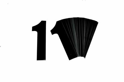 Picture of RACE NUMBERS 15cm BLACK 1