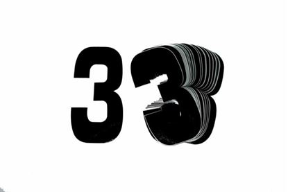 Picture of RACE NUMBERS 15cm BLACK 3