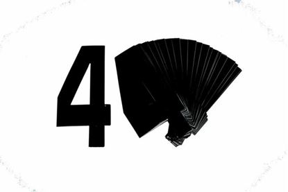 Picture of RACE NUMBERS 15cm BLACK 4