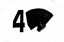Picture of RACE NUMBERS 15cm BLACK 4