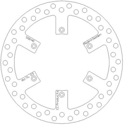 Picture of DISC BRAKE FRONT YZ RM OEM CROSS-CENTER PRODUCTS 5100-40 YAMAHA 2001 OEM LOOK