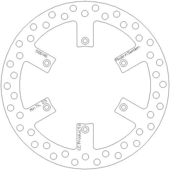 Picture of DISC BRAKE FRONT YZ RM OEM CROSS-CENTER PRODUCTS 5100-40 YAMAHA 2001 OEM LOOK