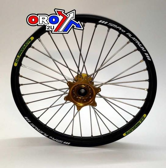 Picture of 21x1.60 WHEEL YAM BK/GD CC RIM BK SM PRO, HUB GOLD FRONT