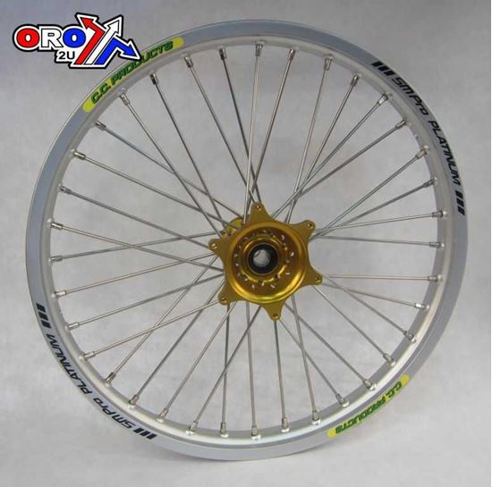 Picture of 21x1.60 WHEEL YAM SILVER/GD CC RIM SI SM PRO, HUB GOLD FRONT