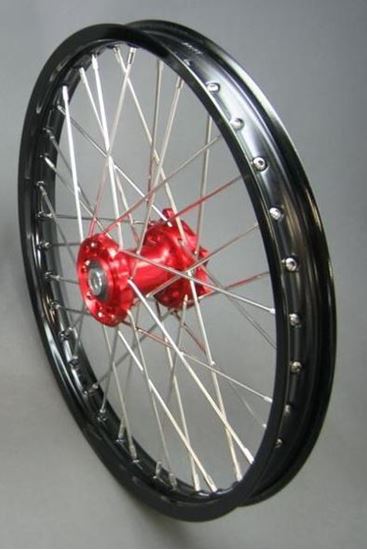 Picture of 21x1.60 WHEEL HON BK/RD 09-15 BK RIM / RED HUB CROSS CENTRE